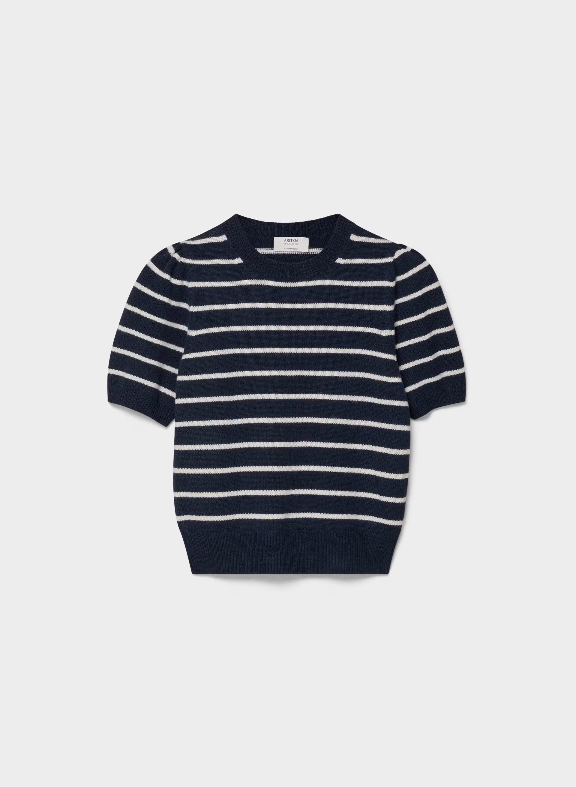 Essential Wool Cashmere Cherub Sweater - ADMIRAL NVY/LT BIRCH