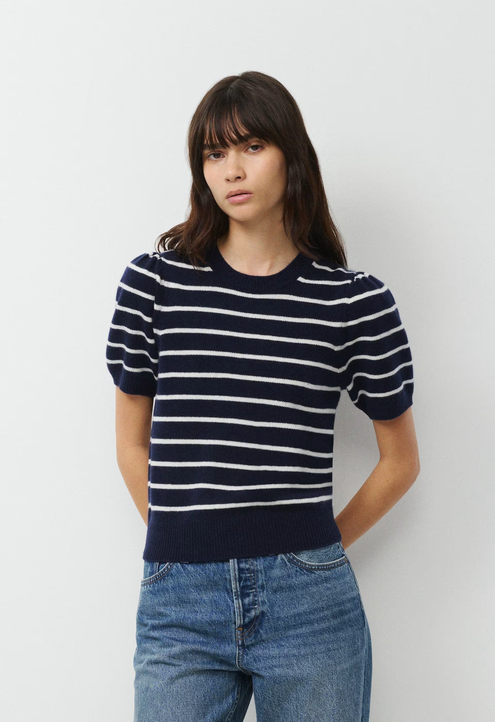 Essential Wool Cashmere Cherub Sweater - ADMIRAL NVY/LT BIRCH