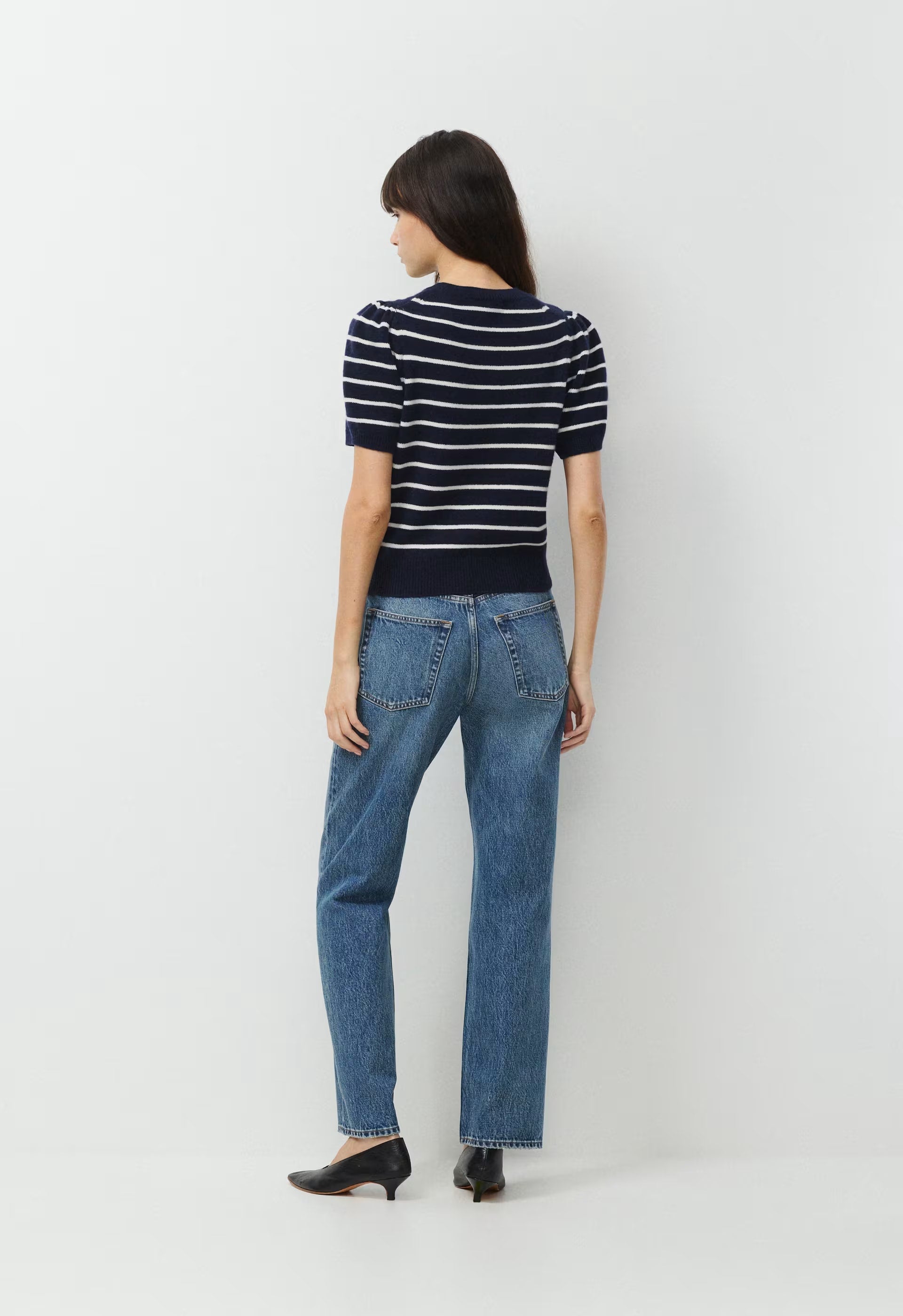 Essential Wool Cashmere Cherub Sweater - ADMIRAL NVY/LT BIRCH