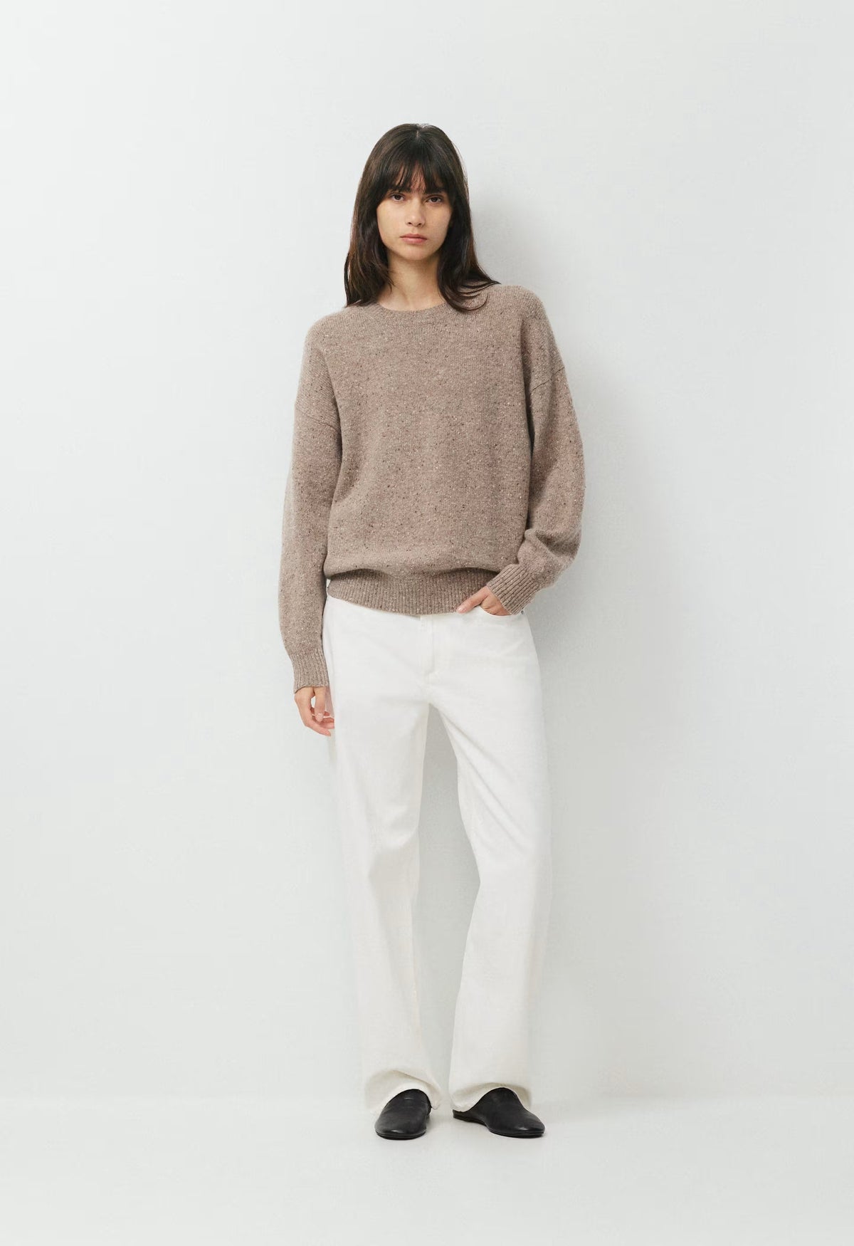 Stratford Sweater - SPECKLED NOMAD TAUPE