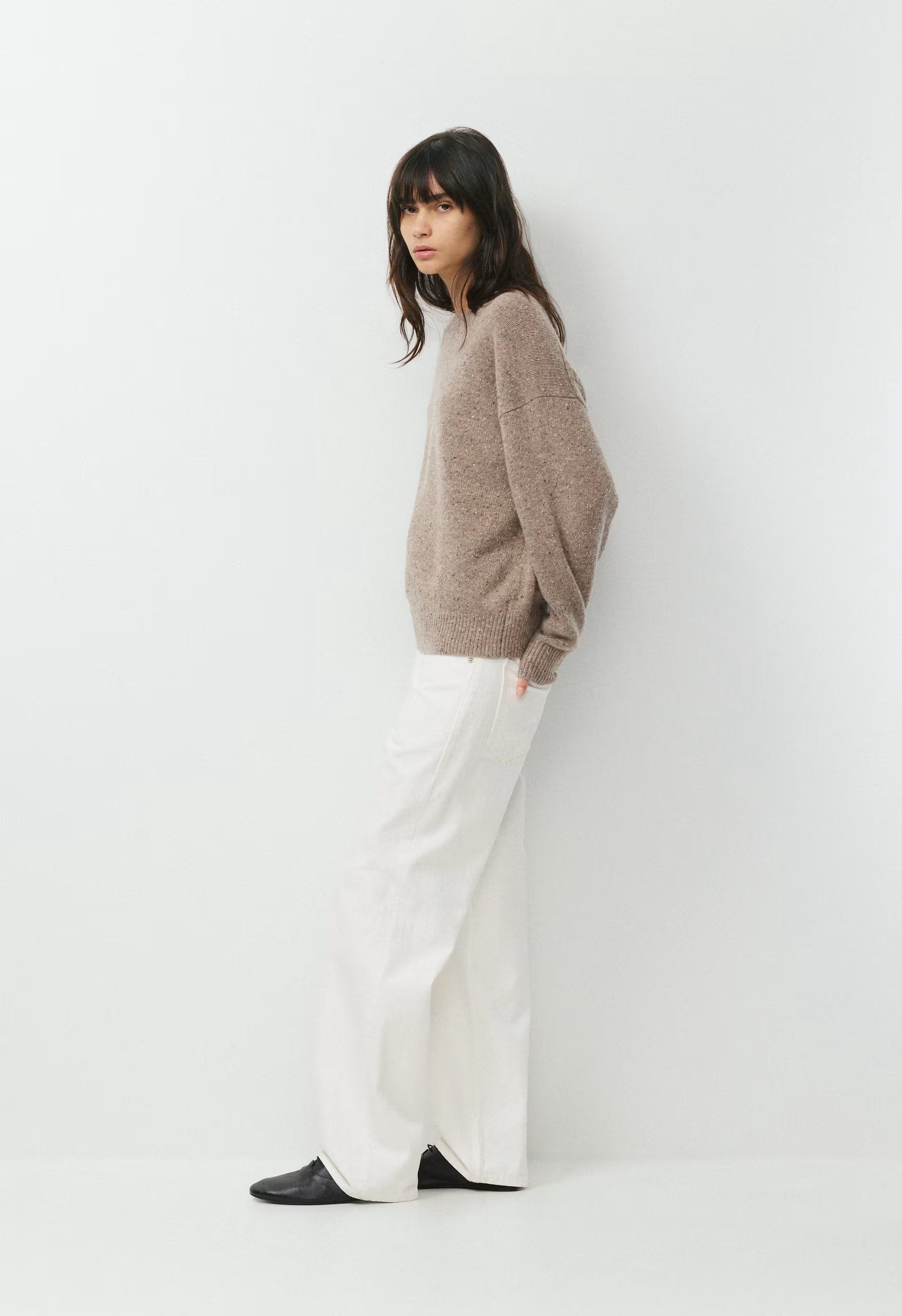 Stratford Sweater - SPECKLED NOMAD TAUPE