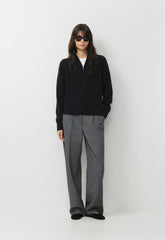 Essential Cashmere Metaphor Sweater - BLACK