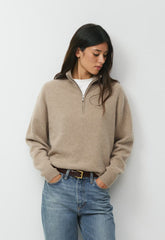 Essential Cashmere Metaphor Sweater - HEATHER NOMAD TAUPE