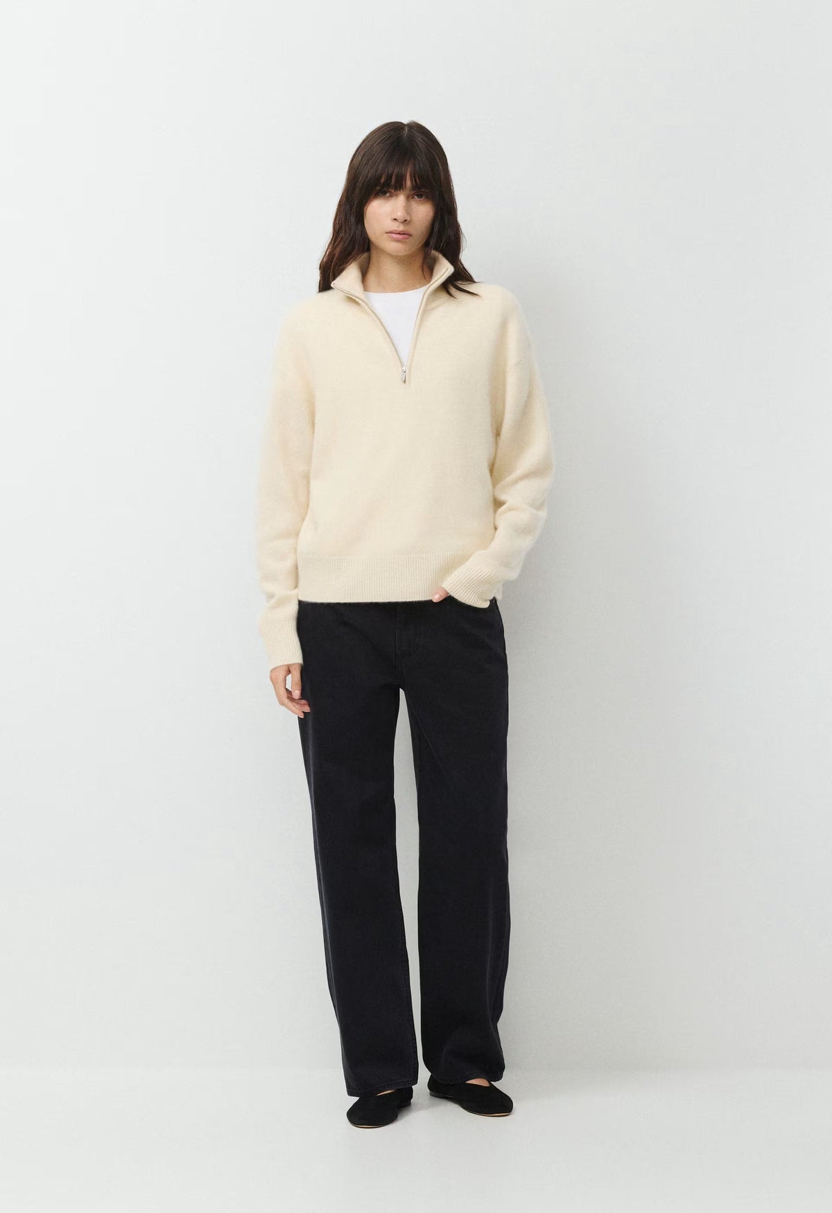 Essential Cashmere Metaphor Sweater - SEASIDE CREAM