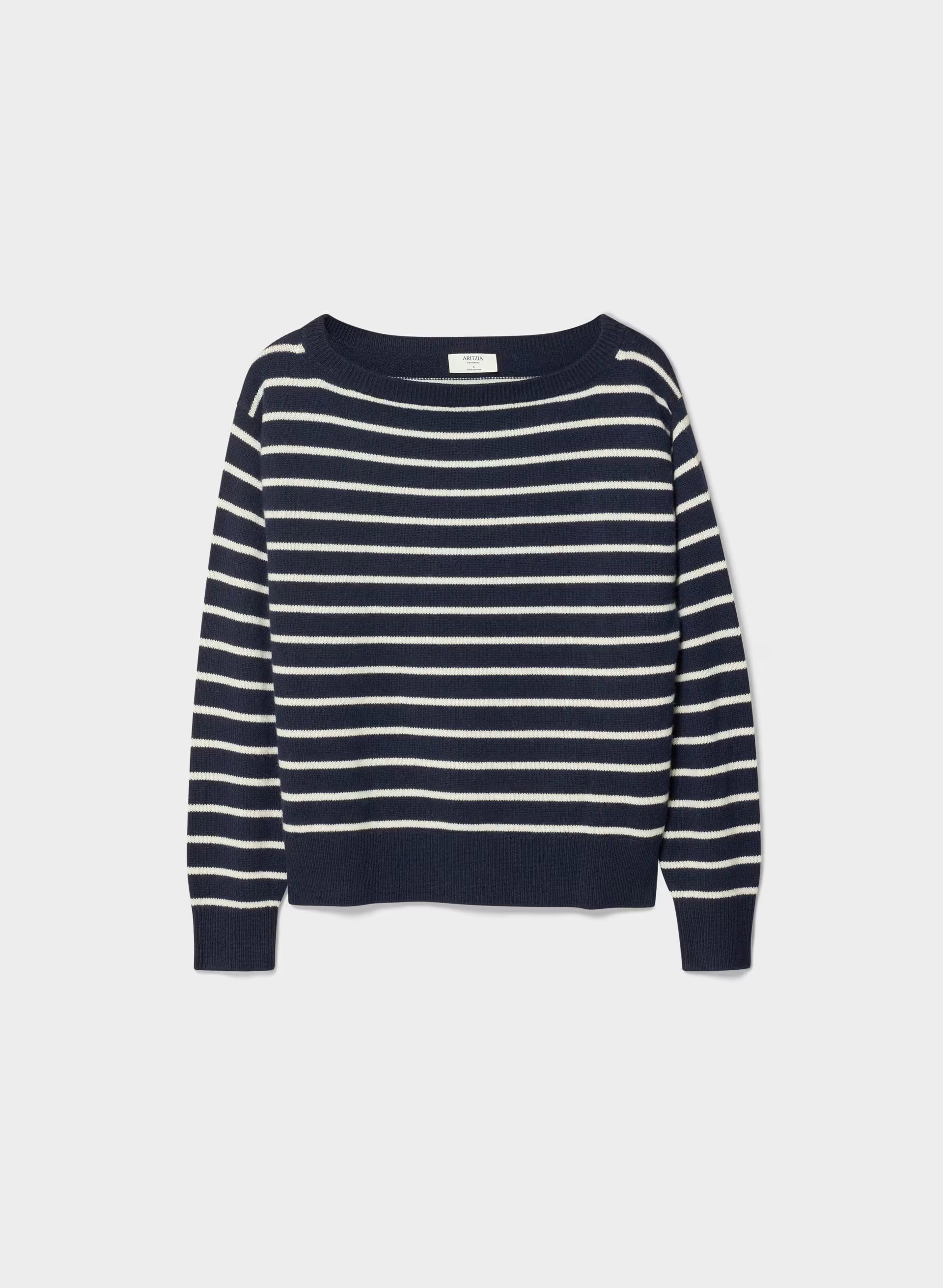 Essential Cashmere Nuance Sweater - ADMIRAL NVY/LT BIRCH