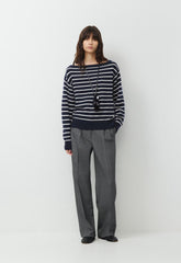 Essential Cashmere Nuance Sweater - ADMIRAL NVY/LT BIRCH