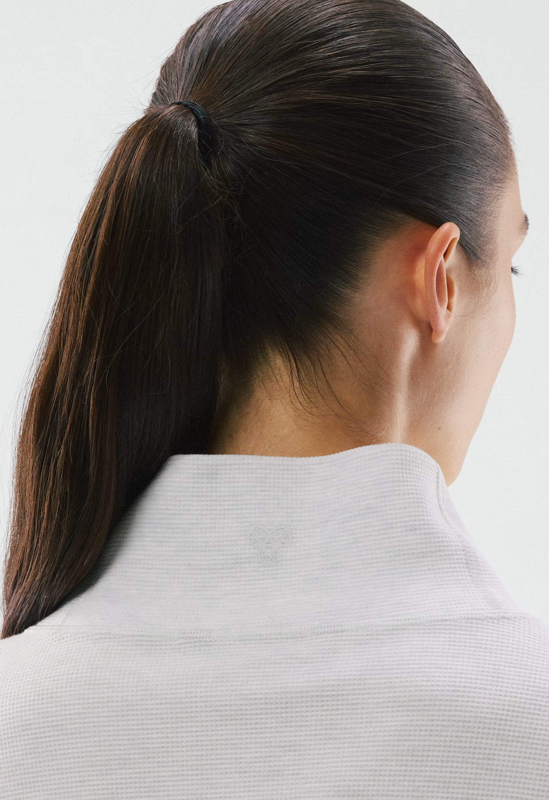 Wafflex Recuperate Funnel Neck - HEATHER CLOUD WHITE