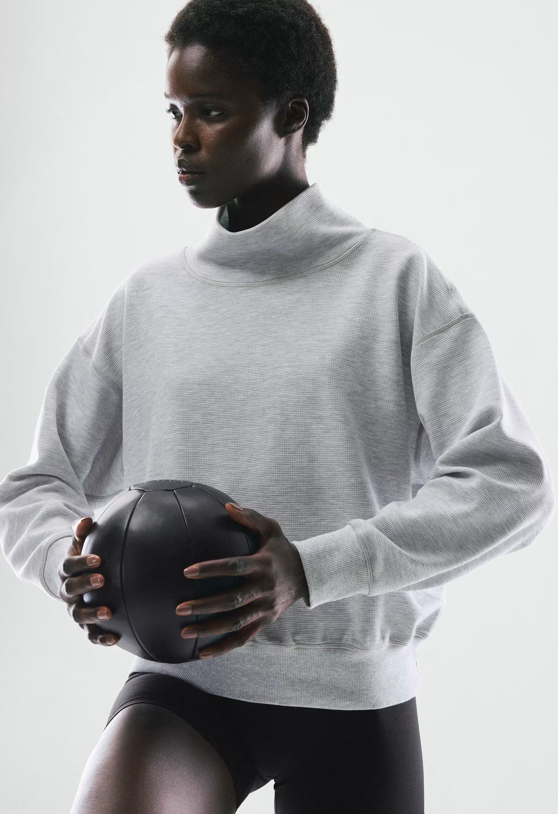 Wafflex Recuperate Funnel Neck - HEATHER CHROME