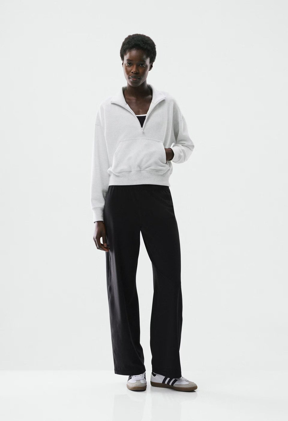 Wafflex Karma Sweater - HEATHER CLOUD WHITE