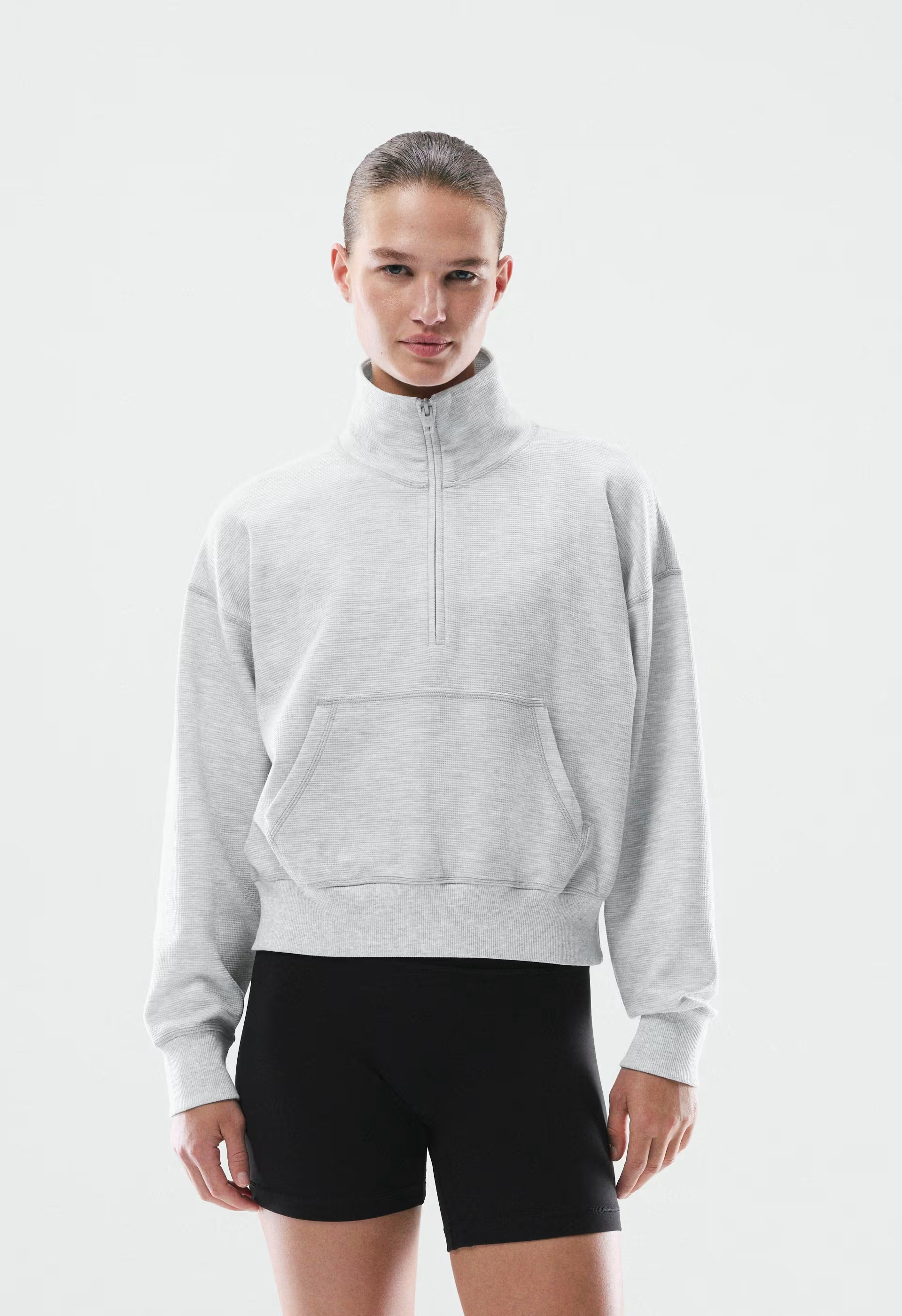 Wafflex Karma Sweater - HEATHER CHROME