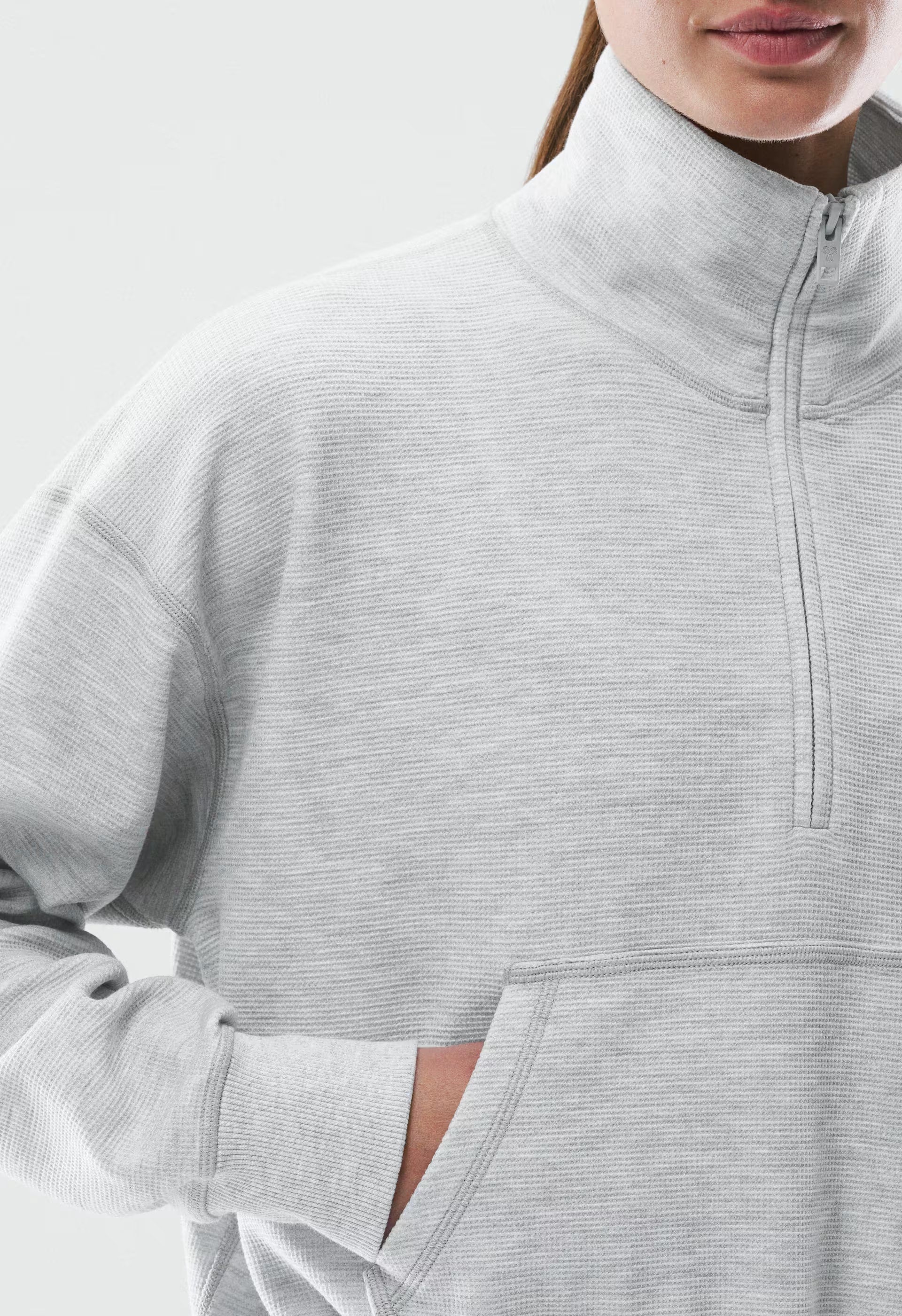 Wafflex Karma Sweater - HEATHER CHROME