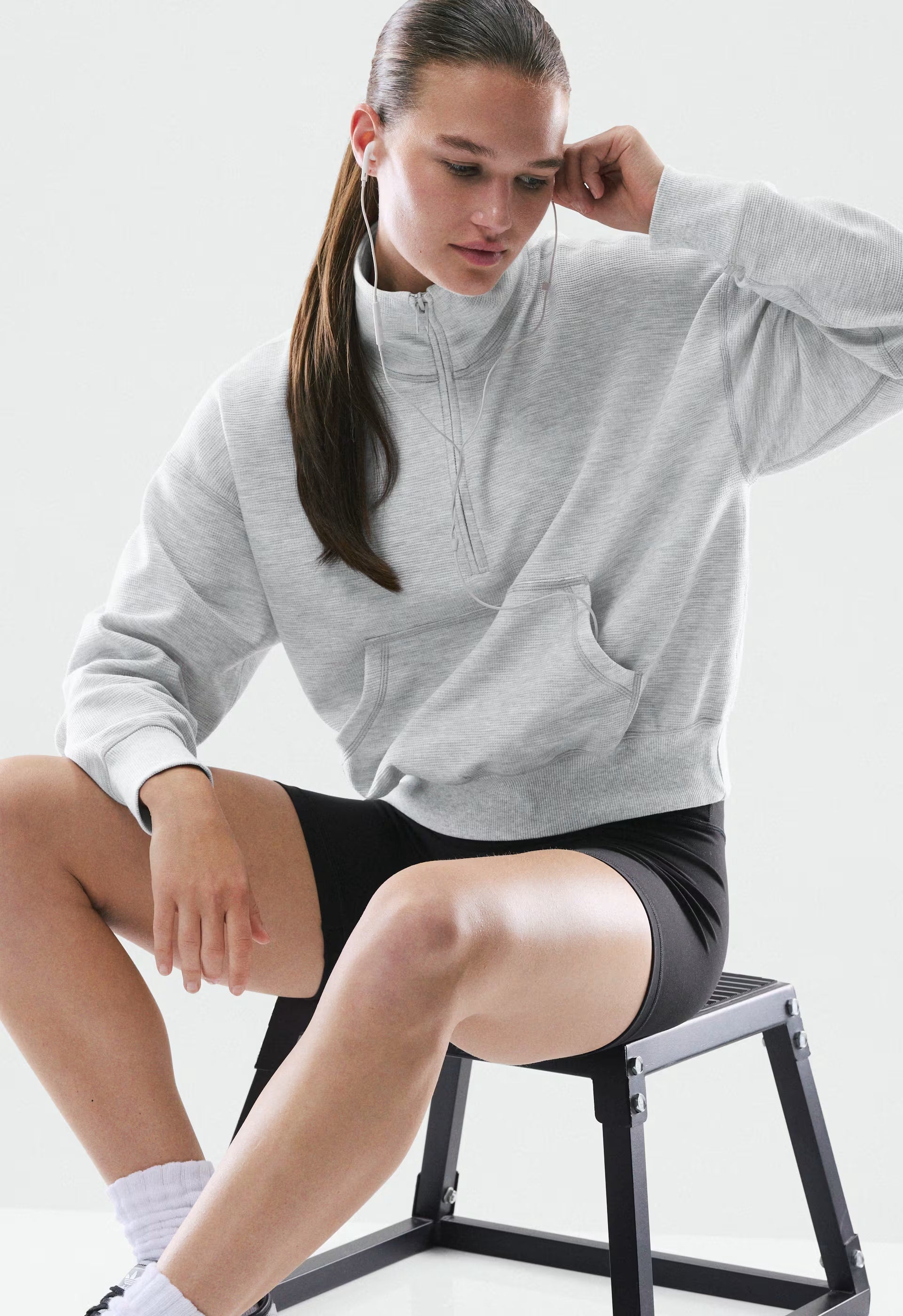 Wafflex Karma Sweater - HEATHER CHROME