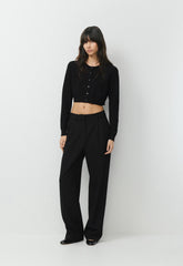 Biscuit Cardigan - Wonder Yarn - BLACK