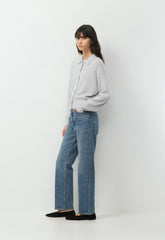 Essential Cashmere Princely Cardigan - HEATHER CHROME