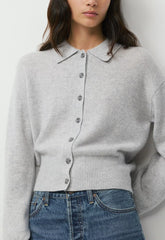 Essential Cashmere Princely Cardigan - HEATHER CHROME