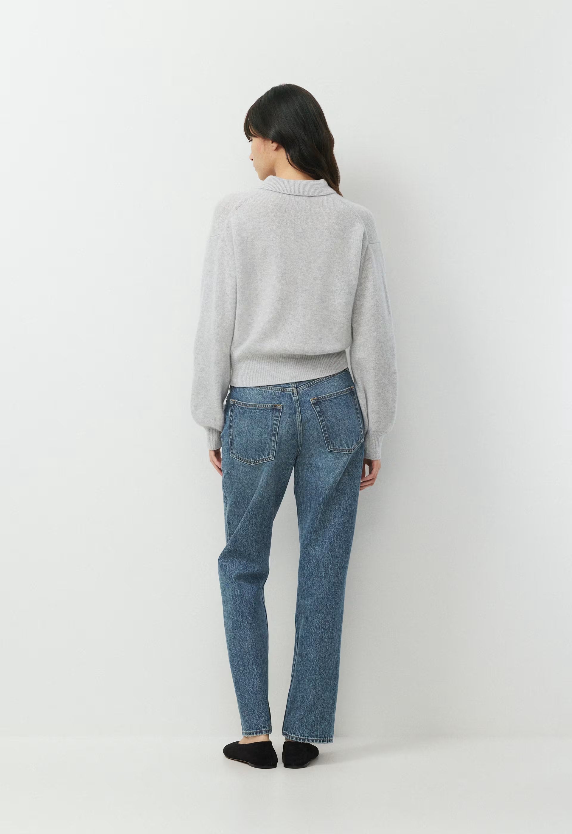 Essential Cashmere Princely Cardigan - HEATHER CHROME
