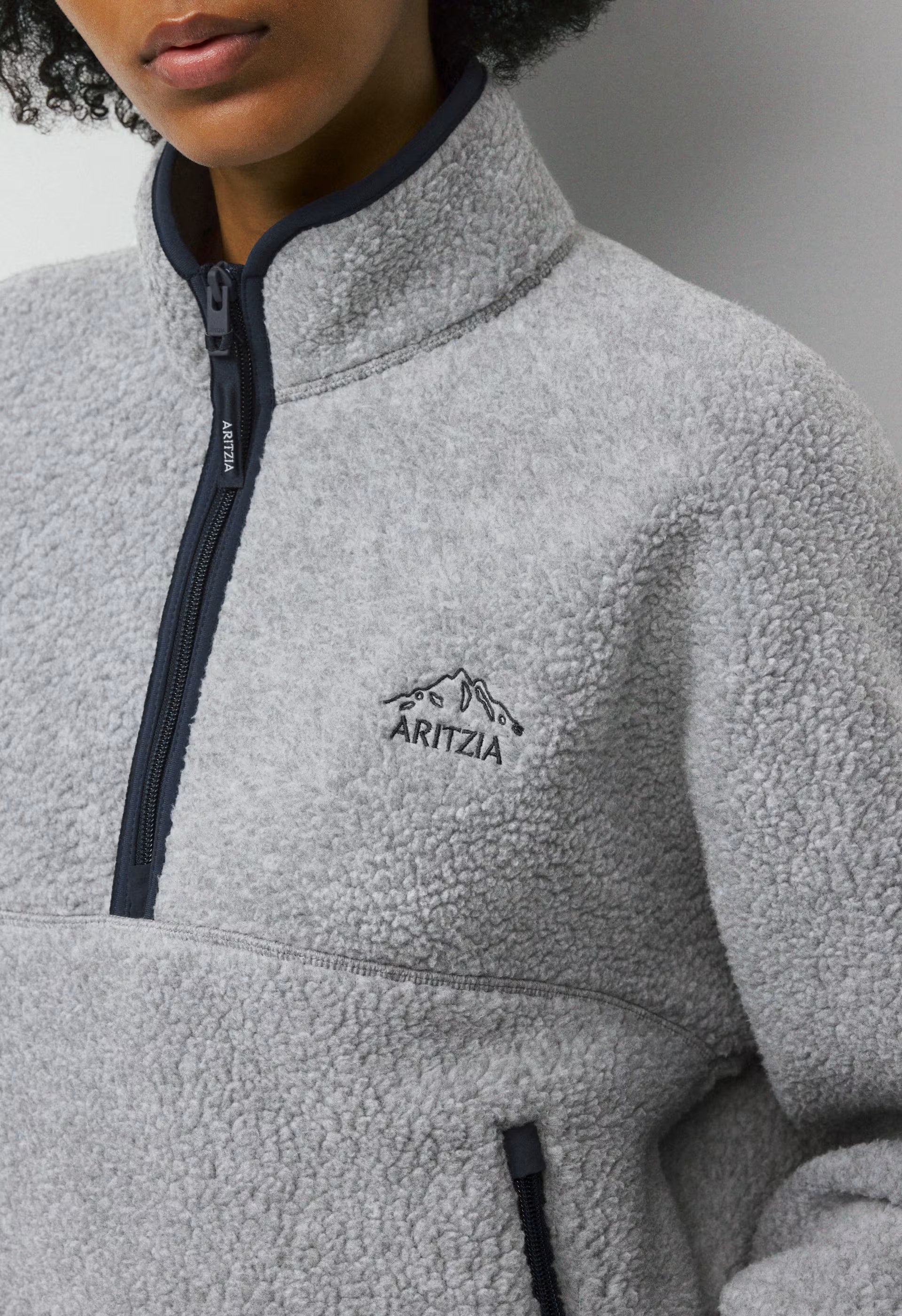 Polartec® Thermal Pro™ Highlands Mockneck - HTR ATHL GREY/ADL NAVY
