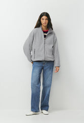Outlook Zip Mockneck - Bigfoot Fleece - HEATHER DOVER GREY
