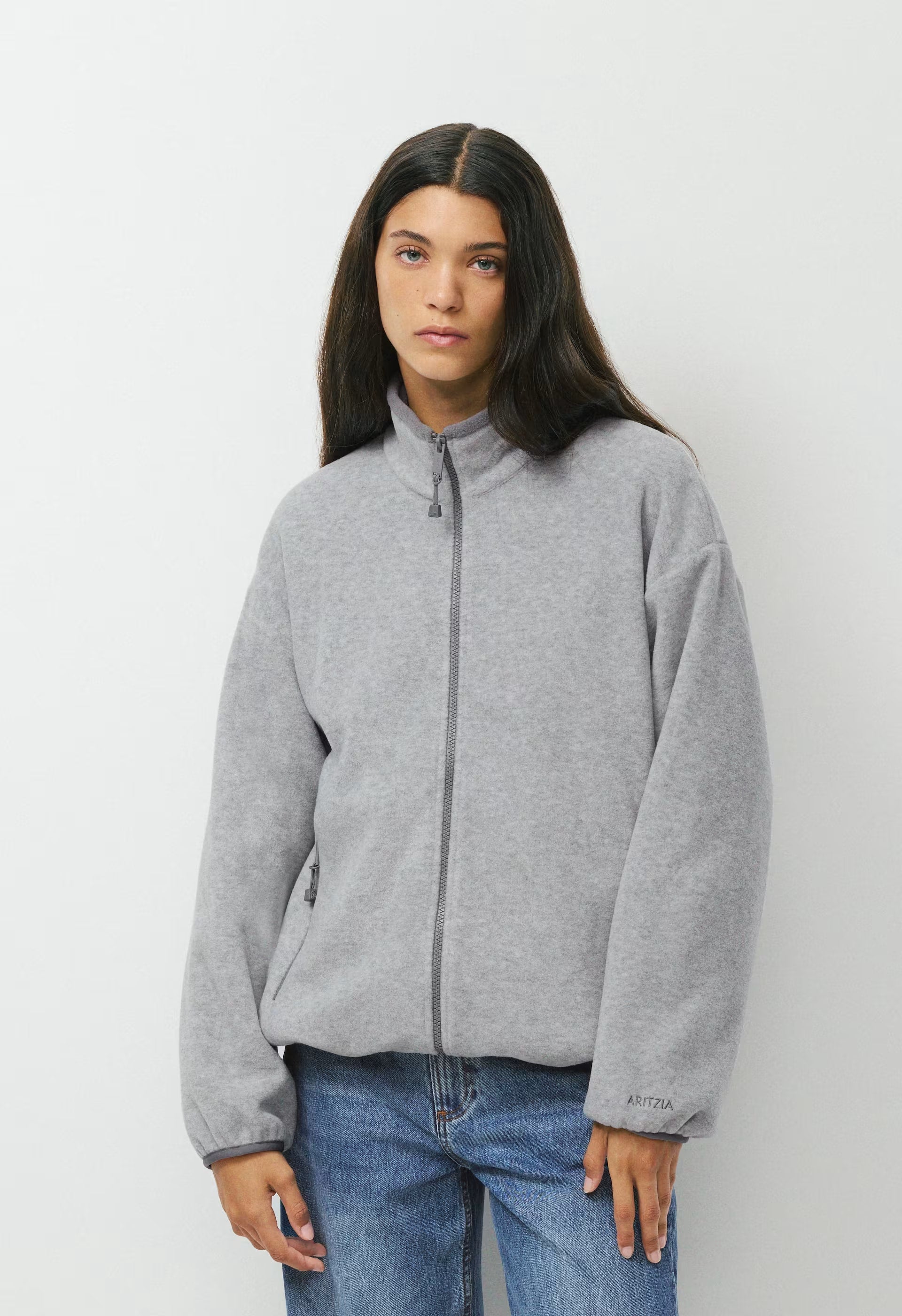 Outlook Zip Mockneck - Bigfoot Fleece - HEATHER DOVER GREY