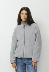 Outlook Zip Mockneck - Bigfoot Fleece - HEATHER DOVER GREY