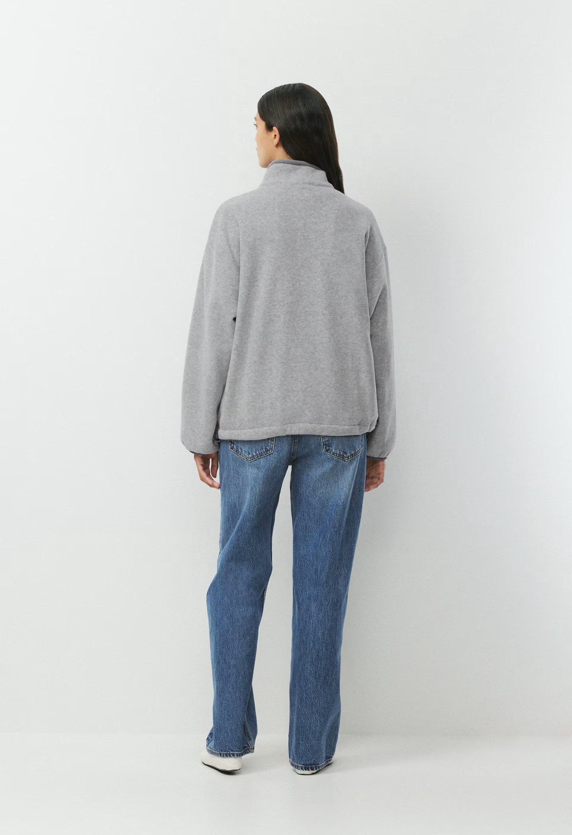 Outlook Zip Mockneck - Bigfoot Fleece - HEATHER DOVER GREY