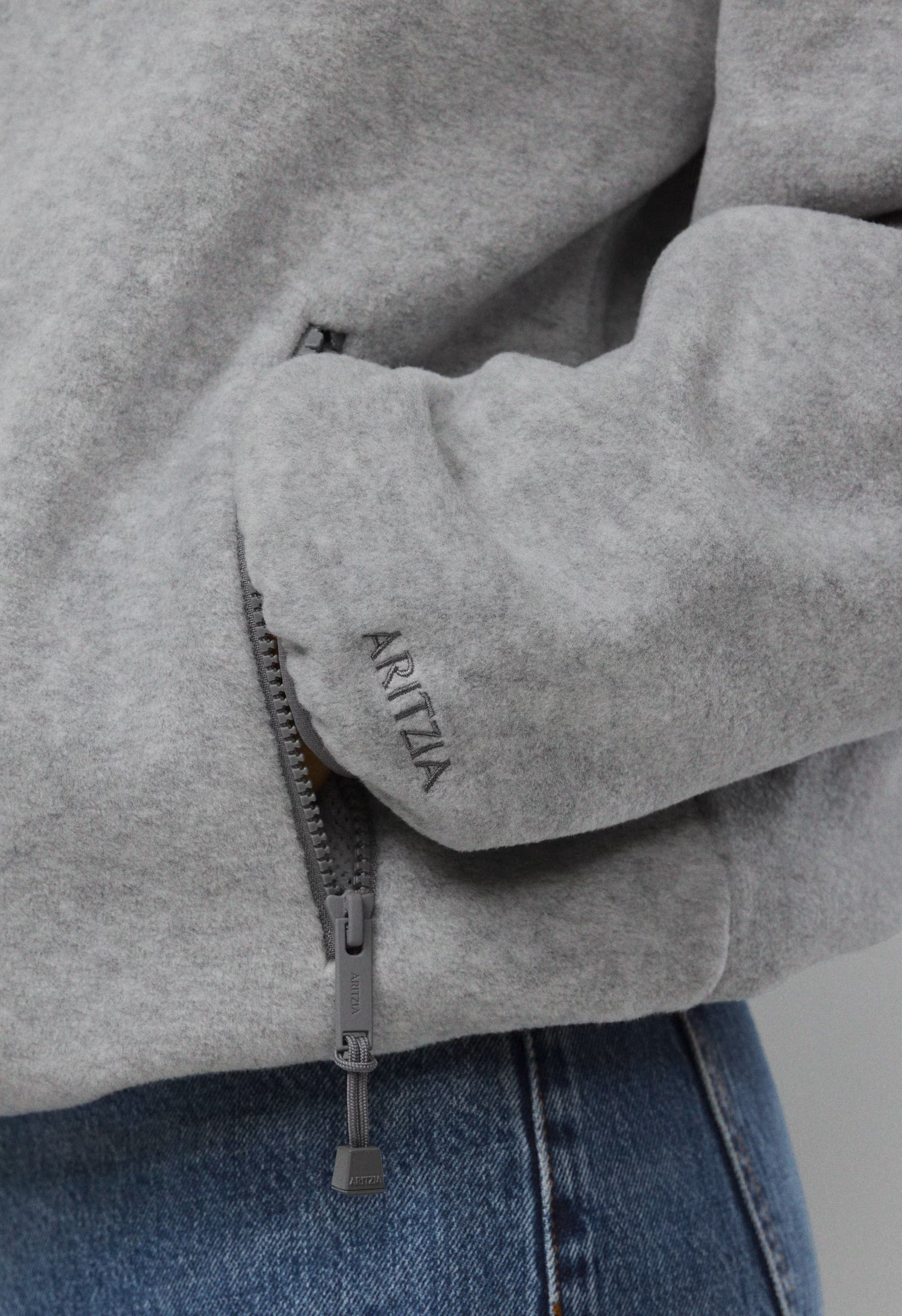 Outlook Zip Mockneck - Bigfoot Fleece - HEATHER DOVER GREY