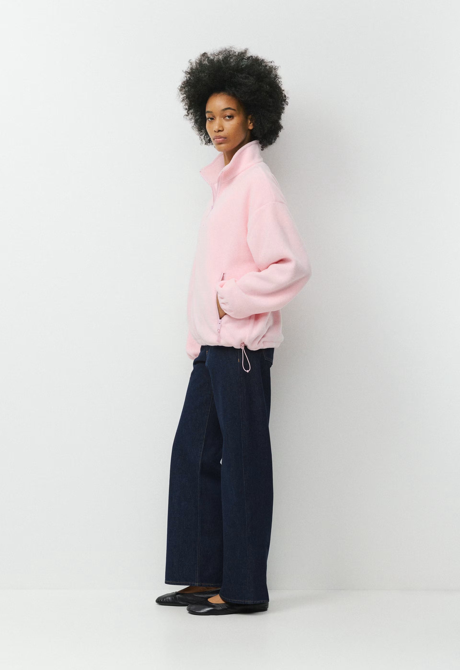 Outlook Zip Mockneck - Bigfoot Fleece - MAGNOLIA