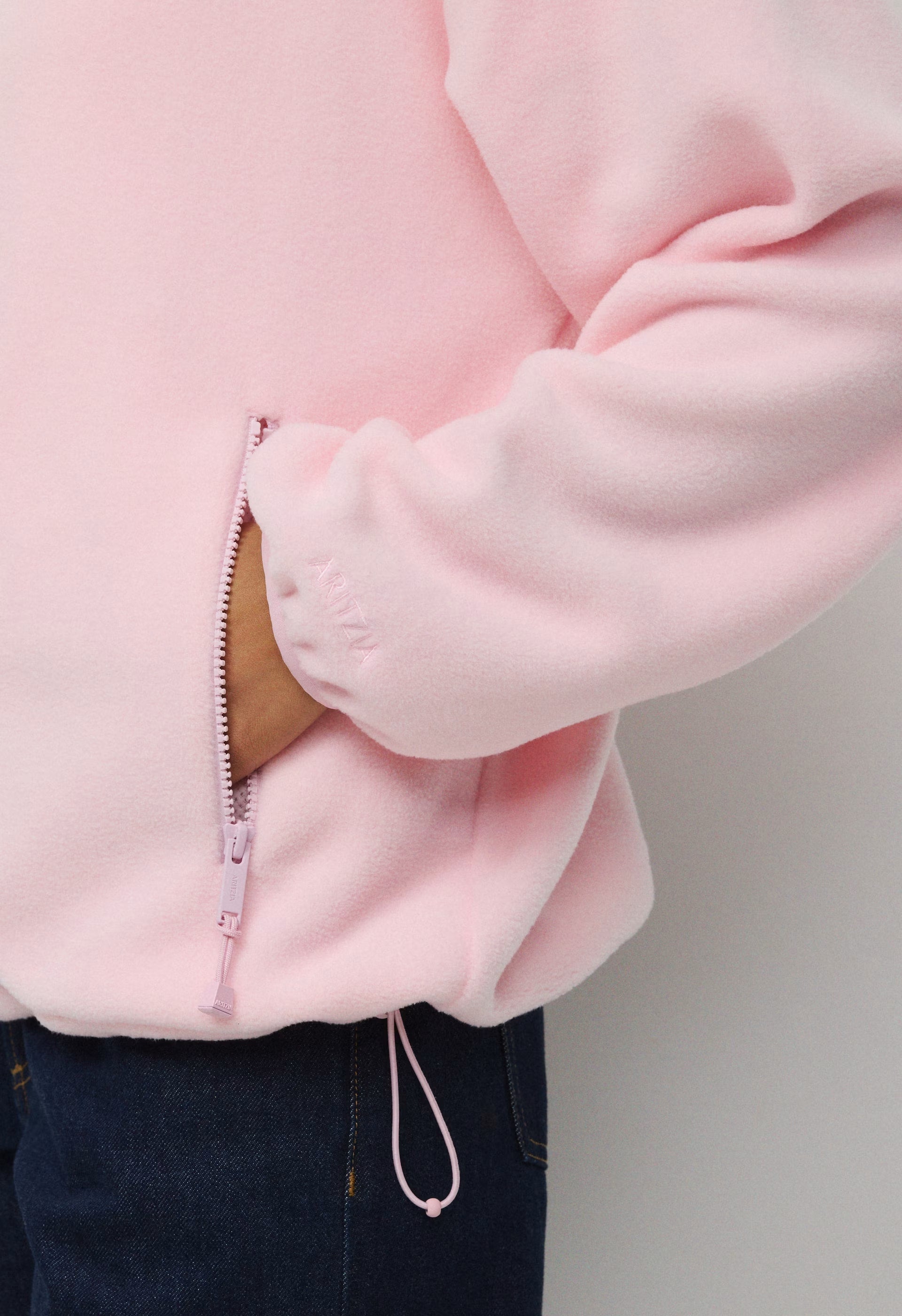 Outlook Zip Mockneck - Bigfoot Fleece - MAGNOLIA