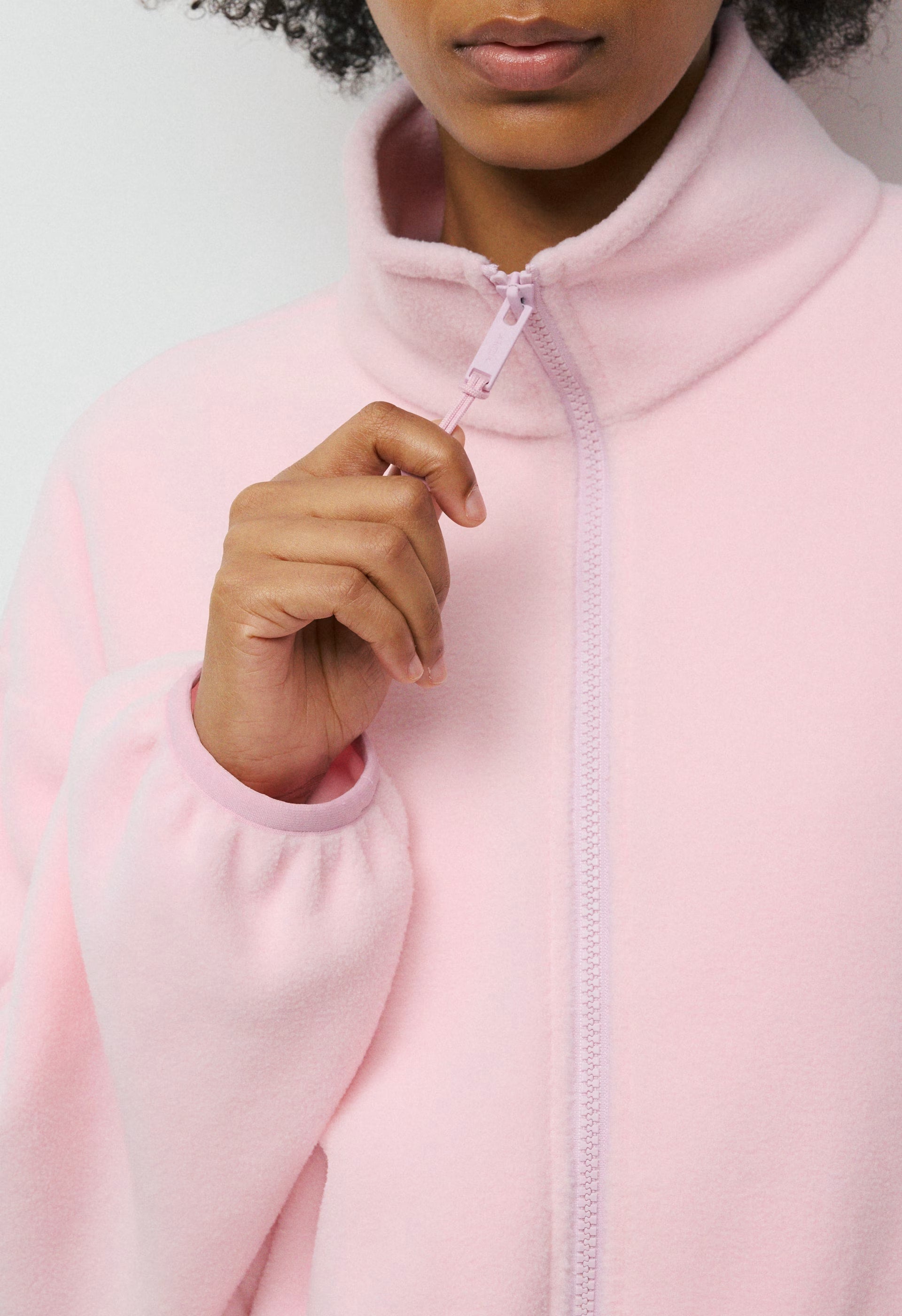 Outlook Zip Mockneck - Bigfoot Fleece - MAGNOLIA