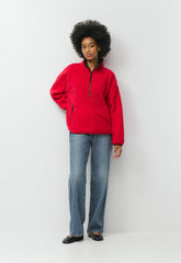 Mellow 1/2 Zip - Bigfoot Fleece - FLASHING RED