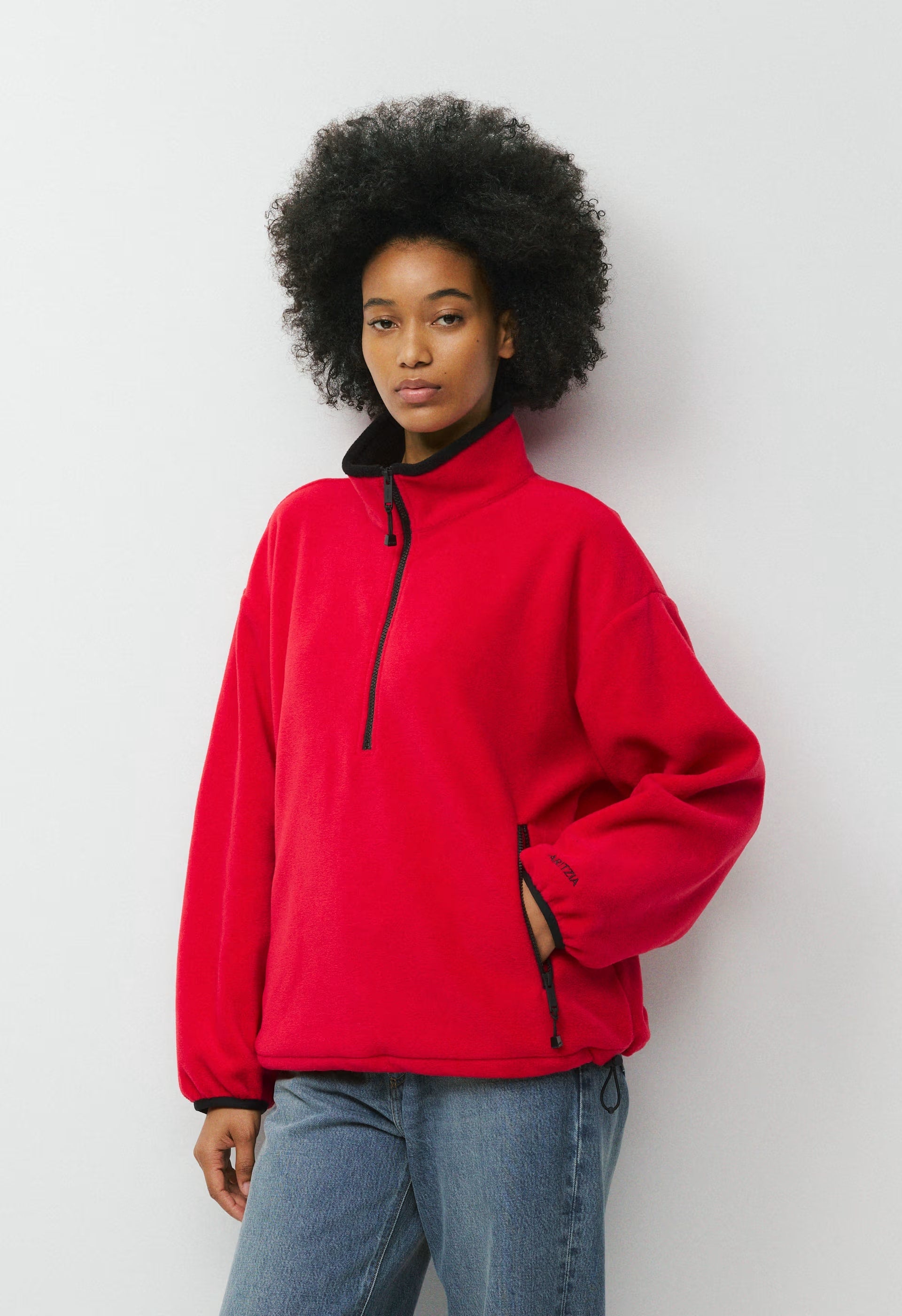 Mellow 1/2 Zip - Bigfoot Fleece - FLASHING RED