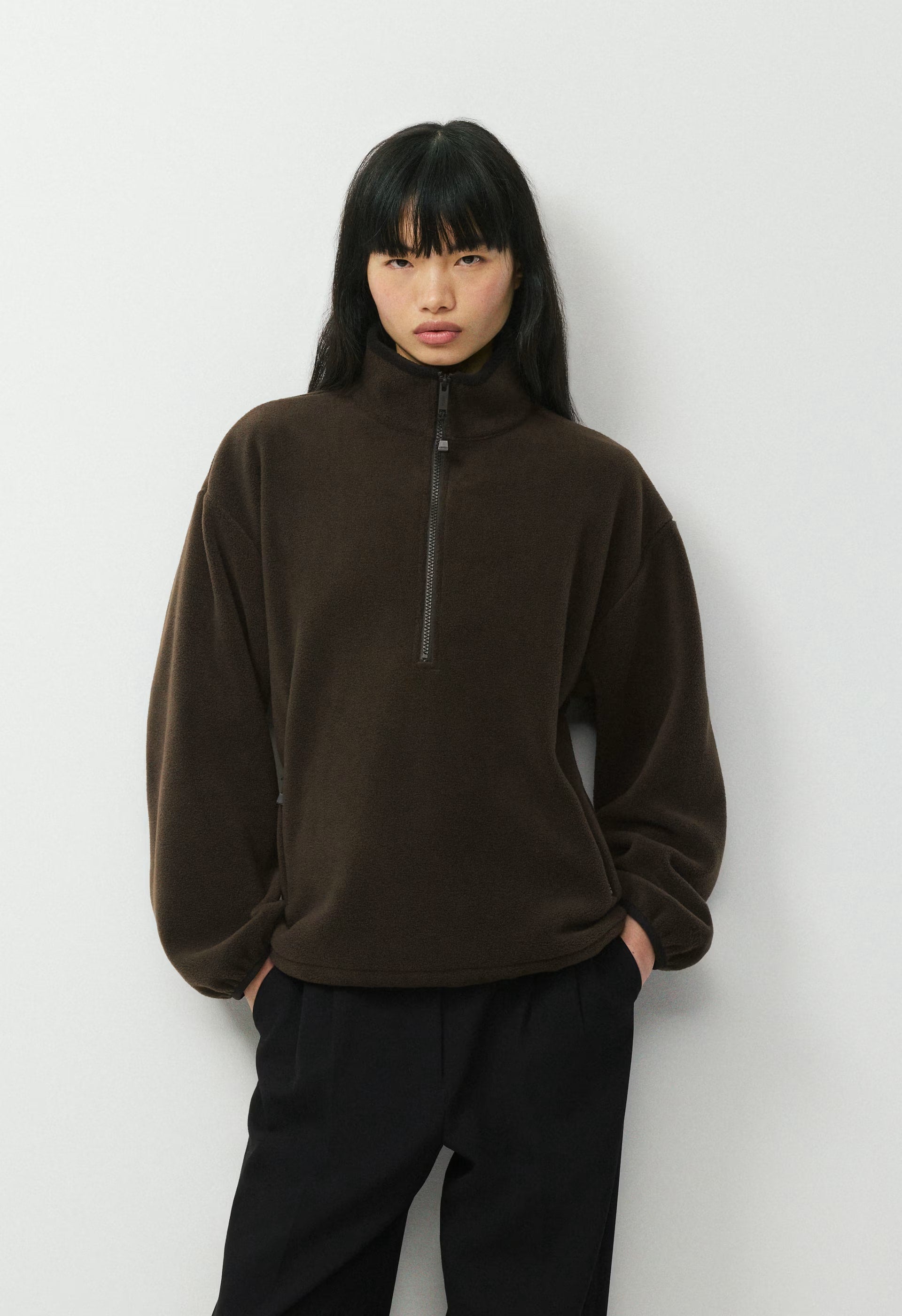 Mellow 1/2 Zip - Bigfoot Fleece - CACAO NIB BROWN