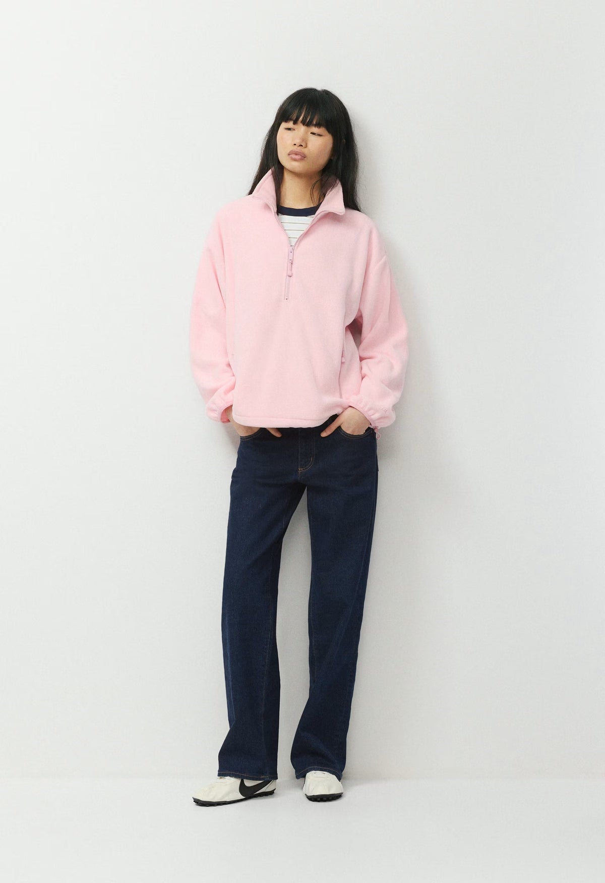 Mellow 1/2 Zip - Bigfoot Fleece - MAGNOLIA