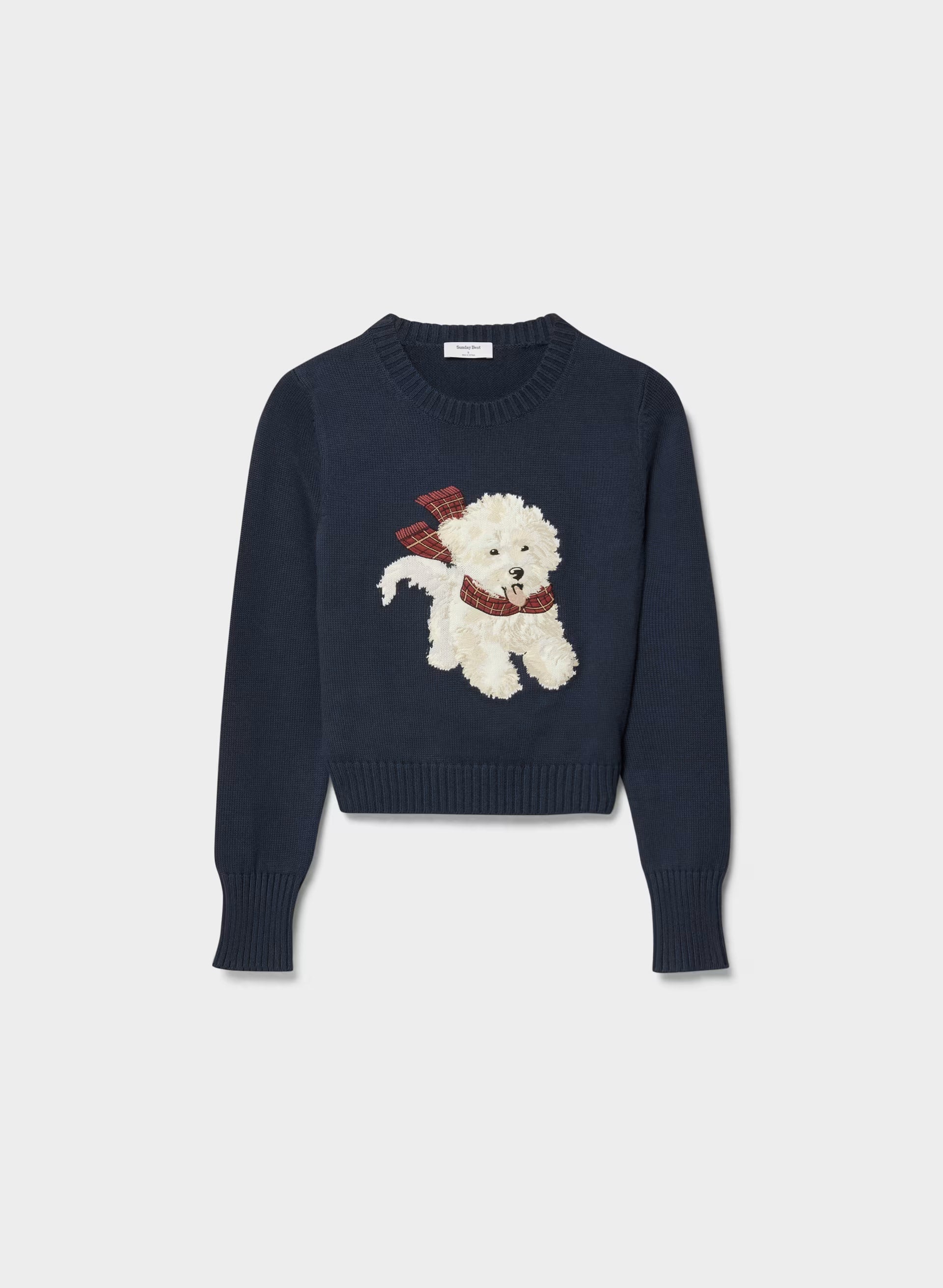 Cotton Charm™ Teatime Icon Sweater - ADMIRAL NAVY/ LUNA
