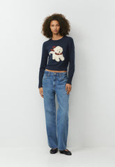 Cotton Charm™ Teatime Icon Sweater - ADMIRAL NAVY/ LUNA