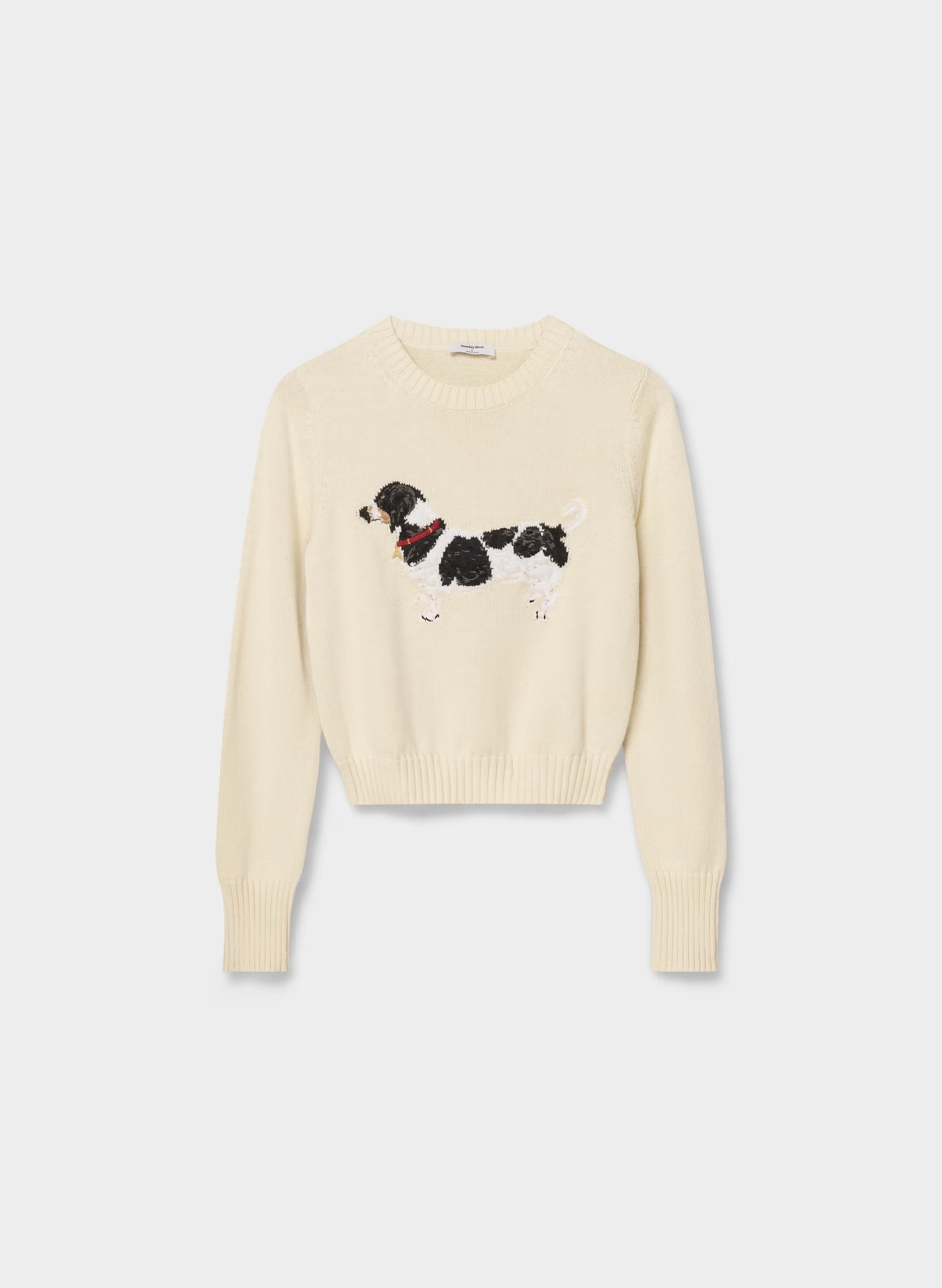 Cotton Charm™ Teatime Icon Sweater - SAND DUNE WHT/JUNA
