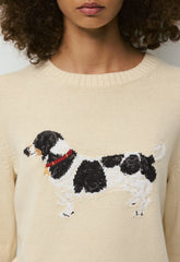 Cotton Charm™ Teatime Icon Sweater - SAND DUNE WHT/JUNA