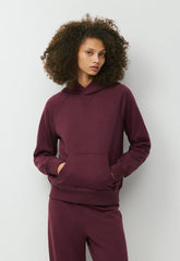 Terry Sweatfleece Perfect Raglan Hoodie - GALA PLUM