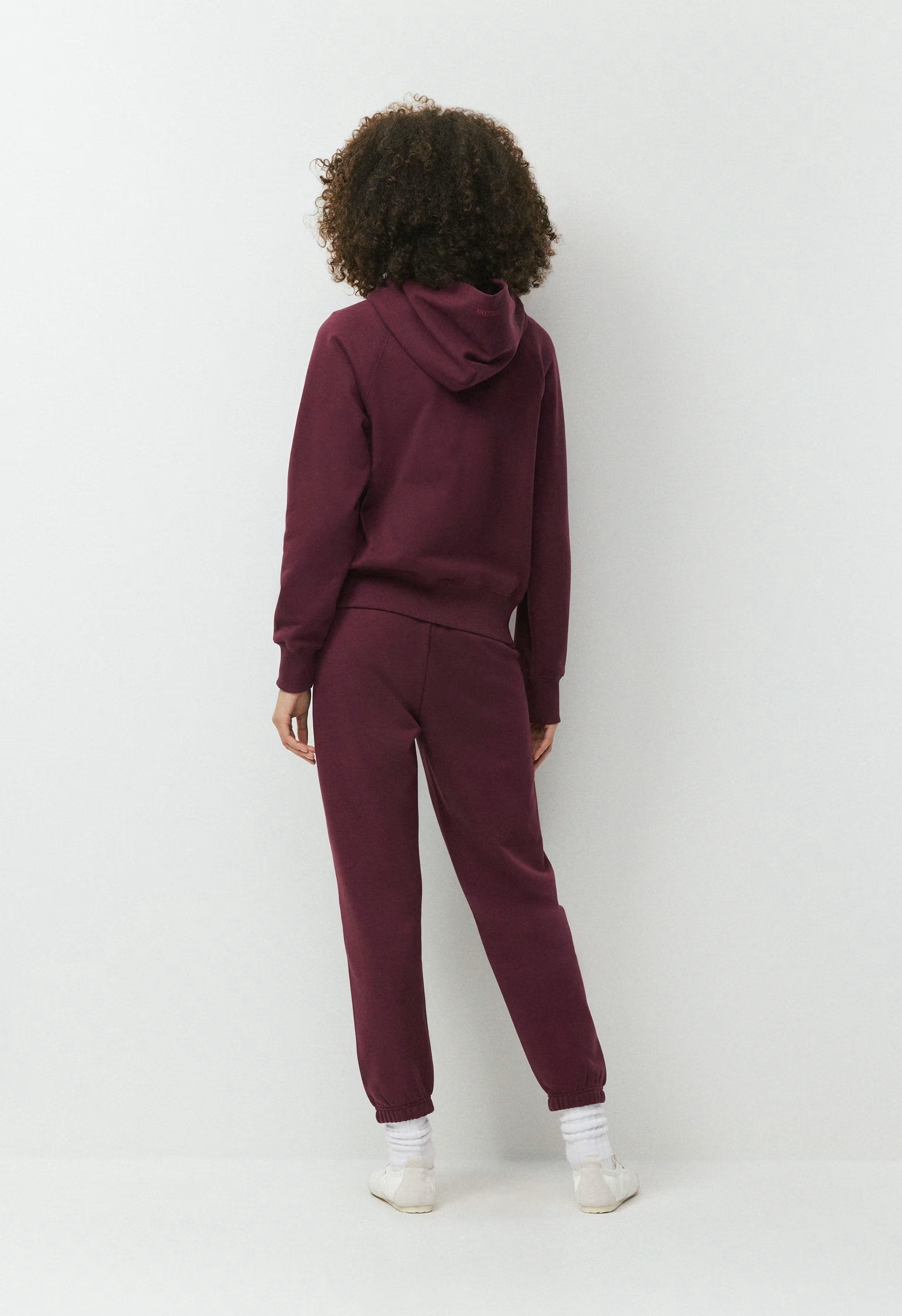 Terry Sweatfleece Perfect Raglan Hoodie - GALA PLUM