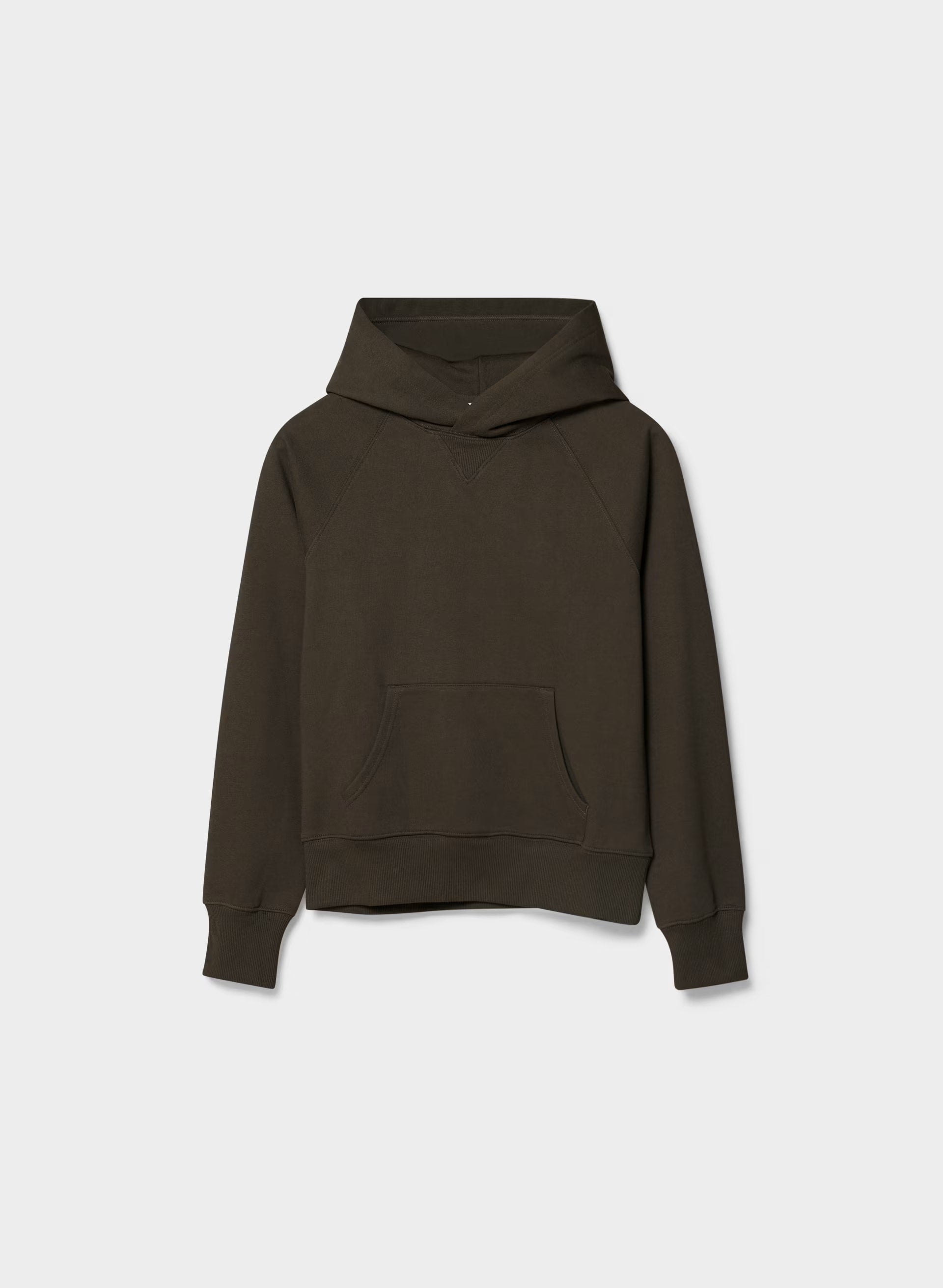 Terry Sweatfleece Perfect Raglan Hoodie - CACAO NIB BROWN