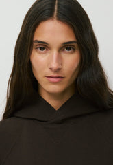 Terry Sweatfleece Perfect Raglan Hoodie - CACAO NIB BROWN