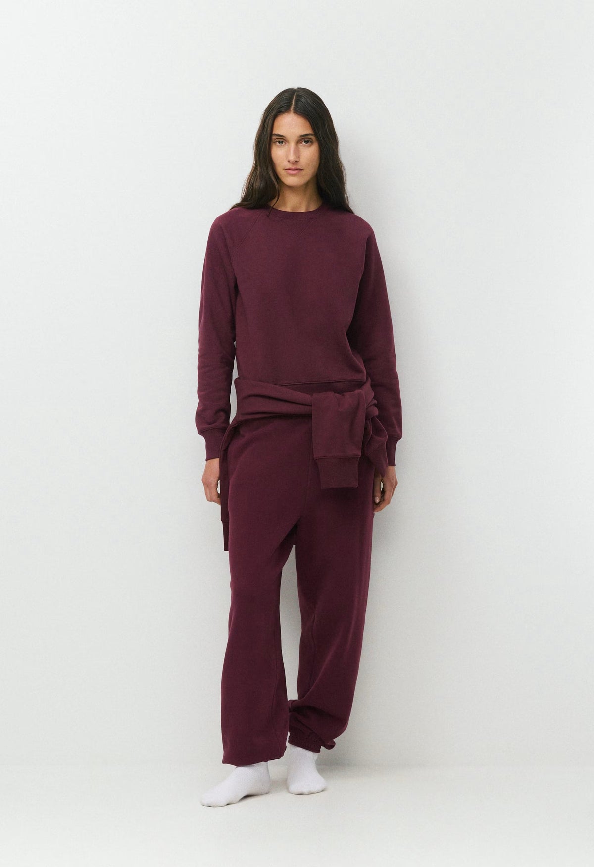 Terry Sweatfleece Perfect Raglan Sweatshirt - GALA PLUM