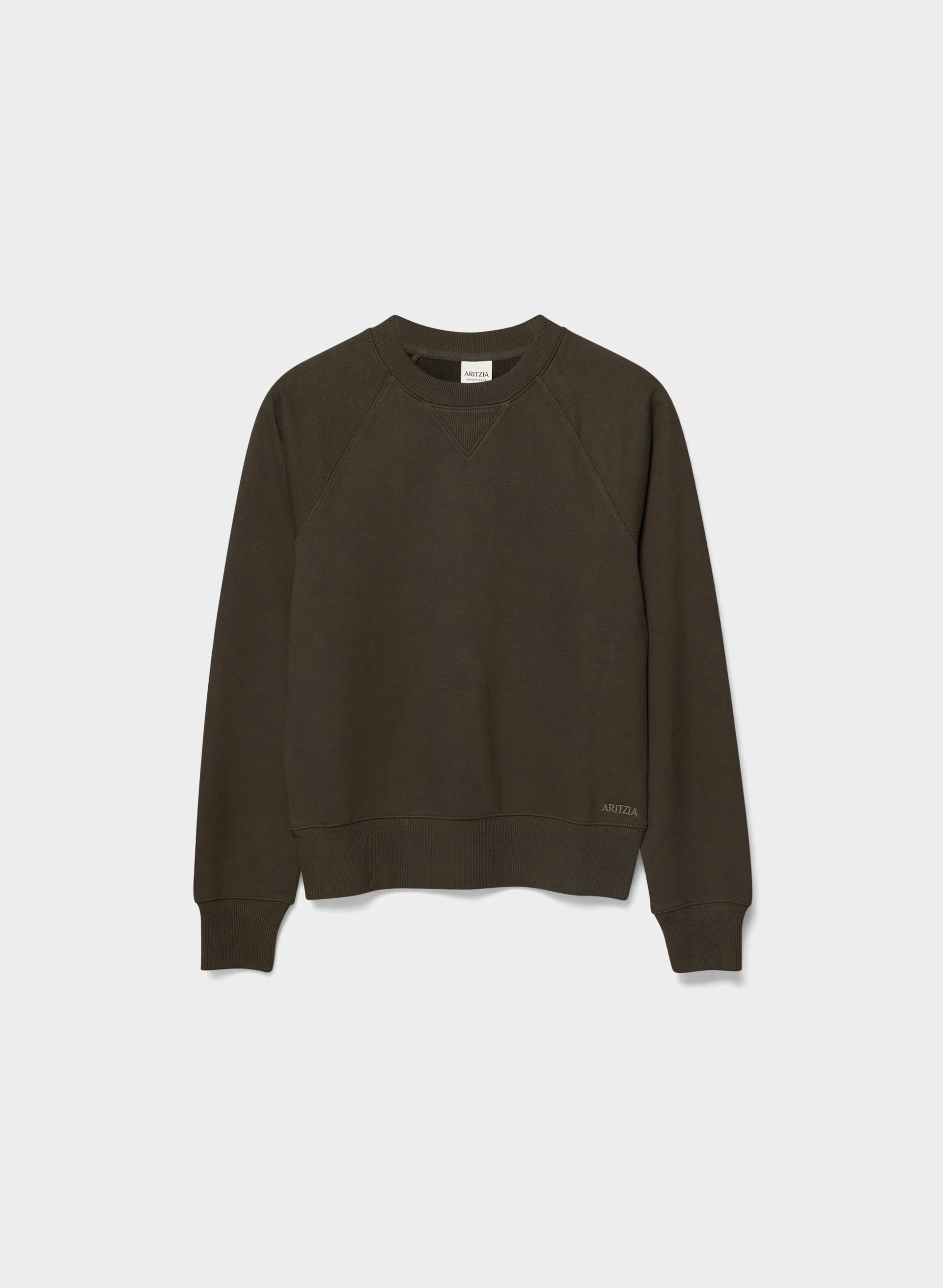 Terry Sweatfleece Perfect Raglan Sweatshirt - CACAO NIB BROWN