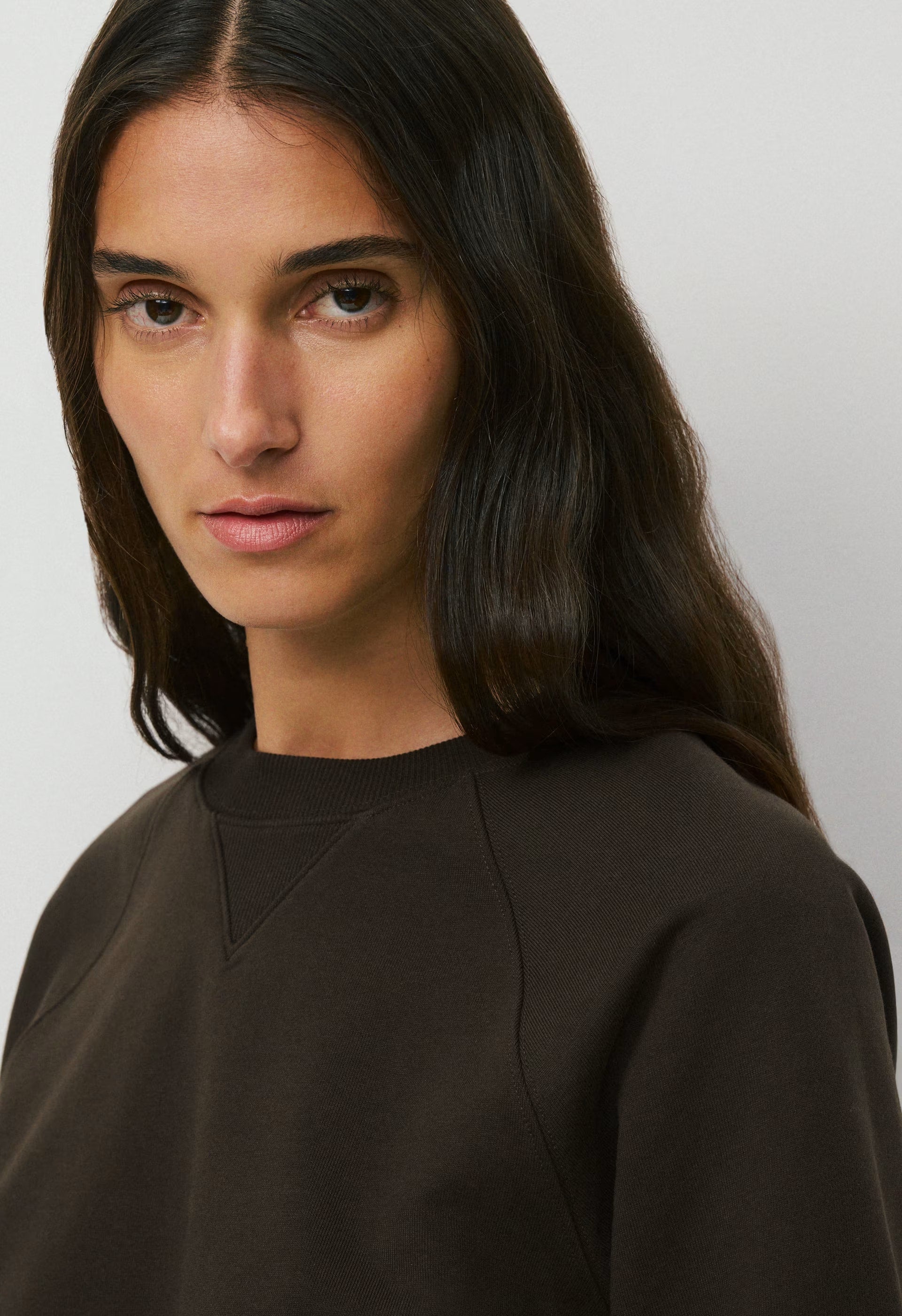 Terry Sweatfleece Perfect Raglan Sweatshirt - CACAO NIB BROWN