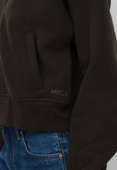 Cozy Sweatfleece Boyfriend Bomber - CACAO NIB BROWN