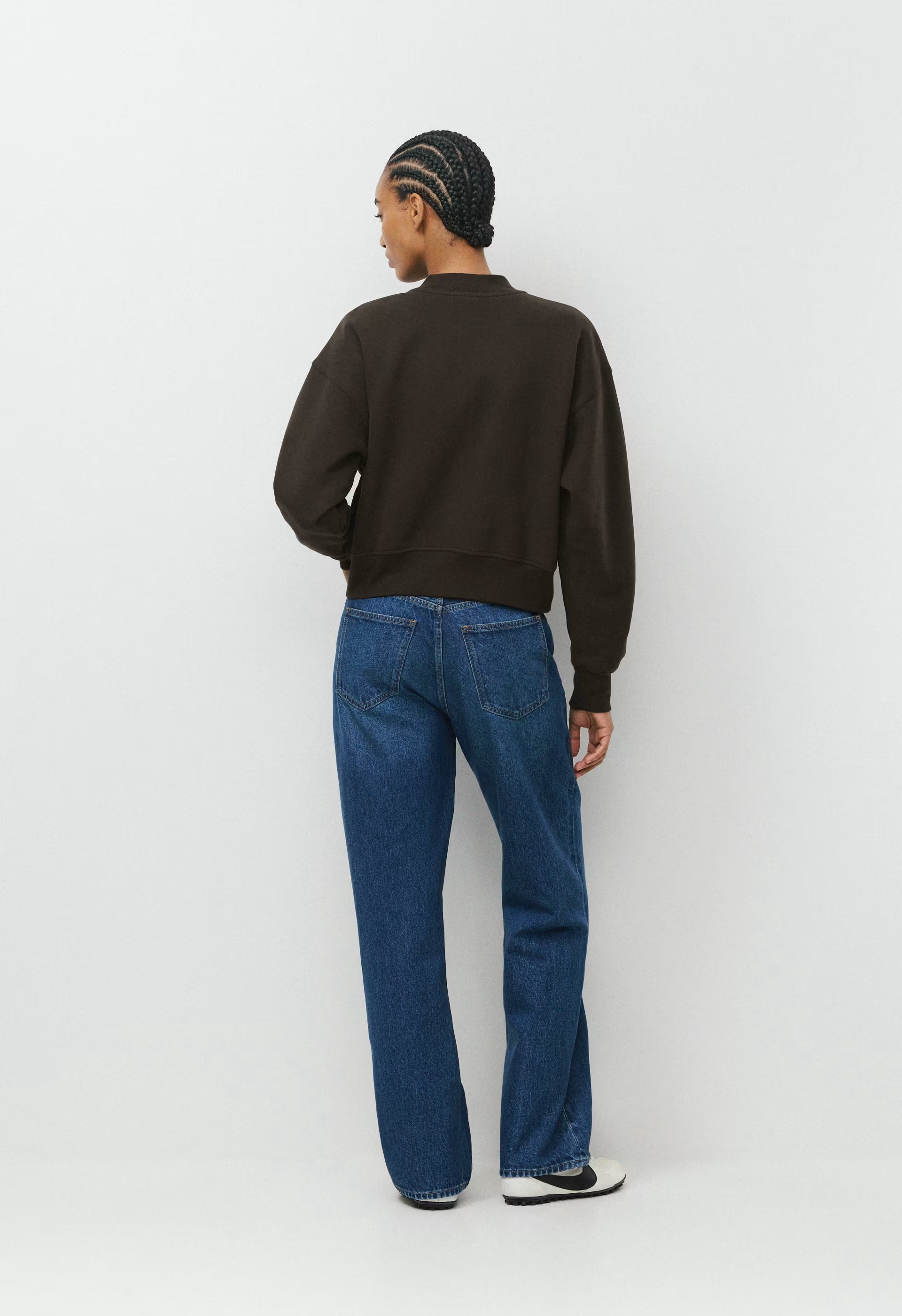 Cozy Sweatfleece Boyfriend Bomber - CACAO NIB BROWN