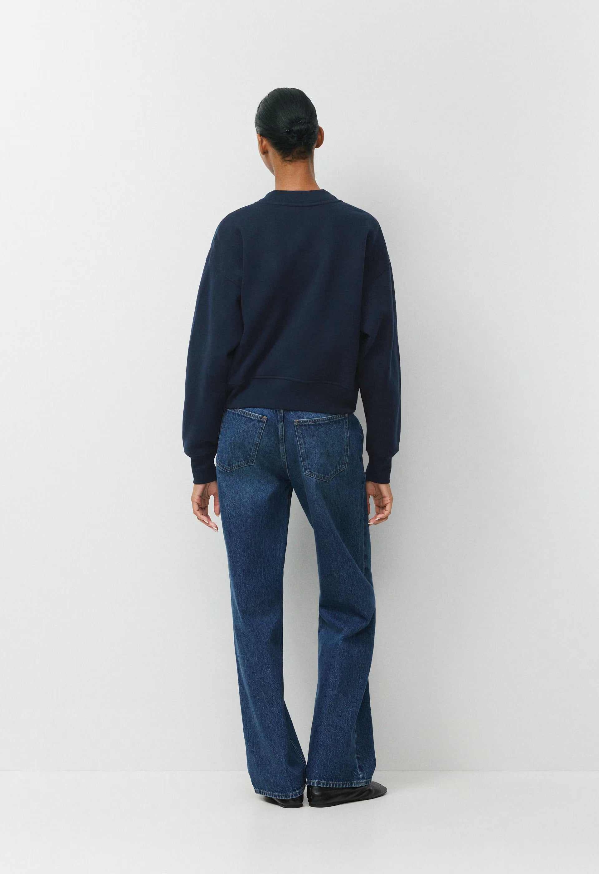 Cozy Sweatfleece Boyfriend Bomber - ADMIRAL NAVY