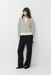 Essential Cashmere Metaphor Sweater - LGHT BRCH/ADML NVY