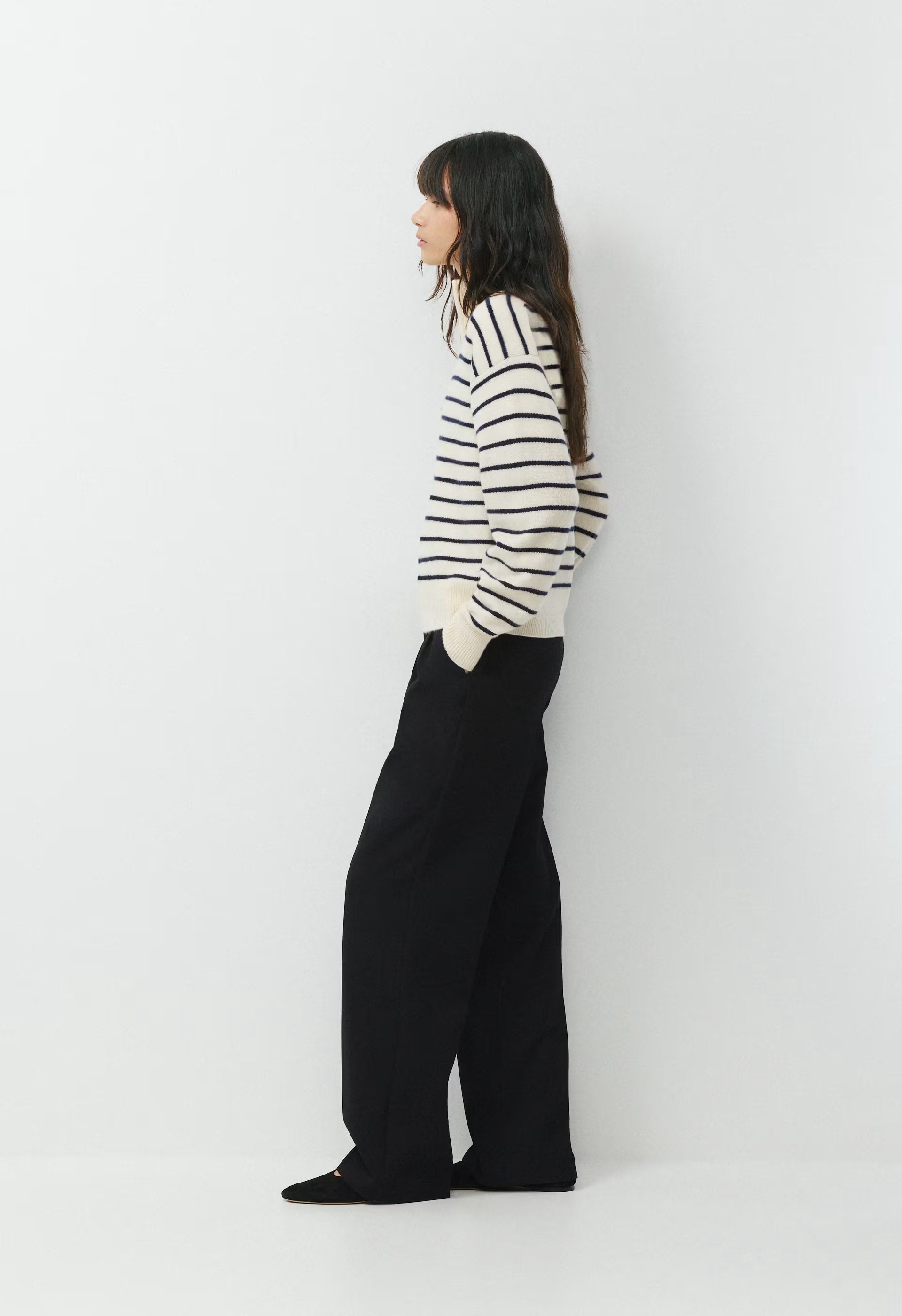 Essential Cashmere Metaphor Sweater - LGHT BRCH/ADML NVY