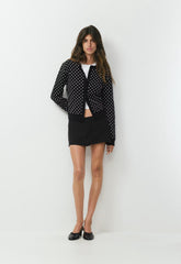 Noteworthy Cardigan - BLACK/WHITE
